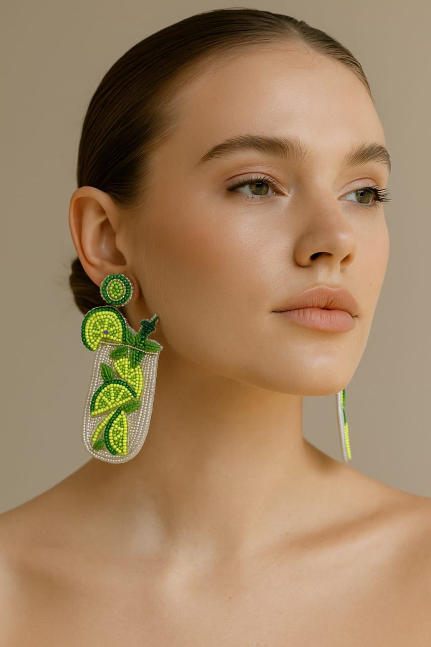 Lemon Juice Handmade Earring