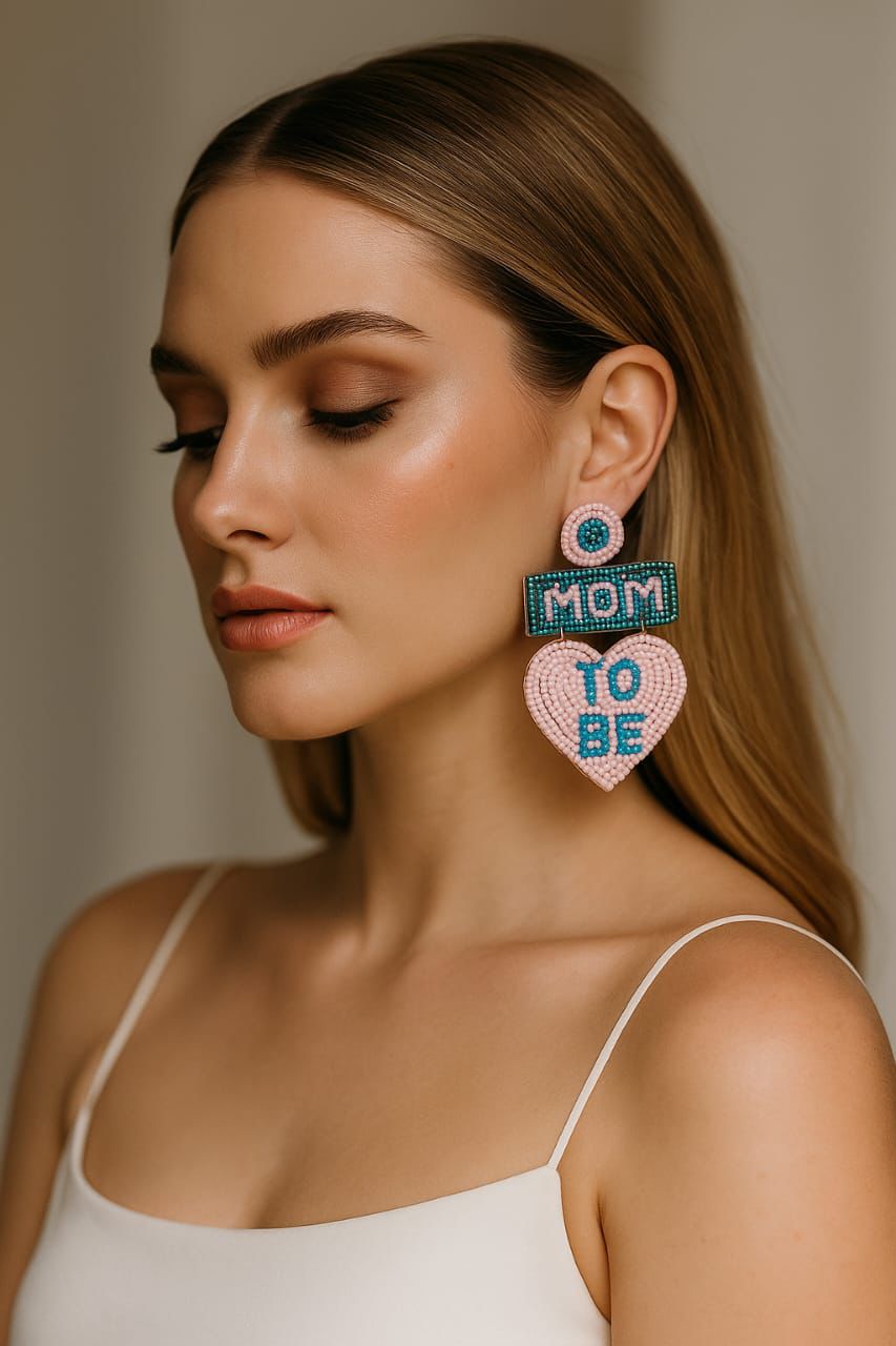 Mom To Be Handmade Earring