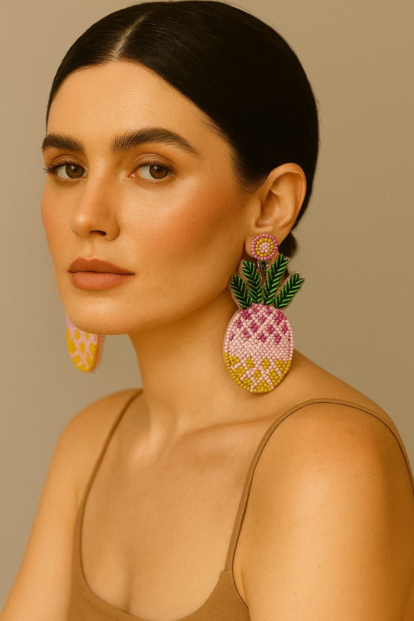 Pineapple Handmade Earring