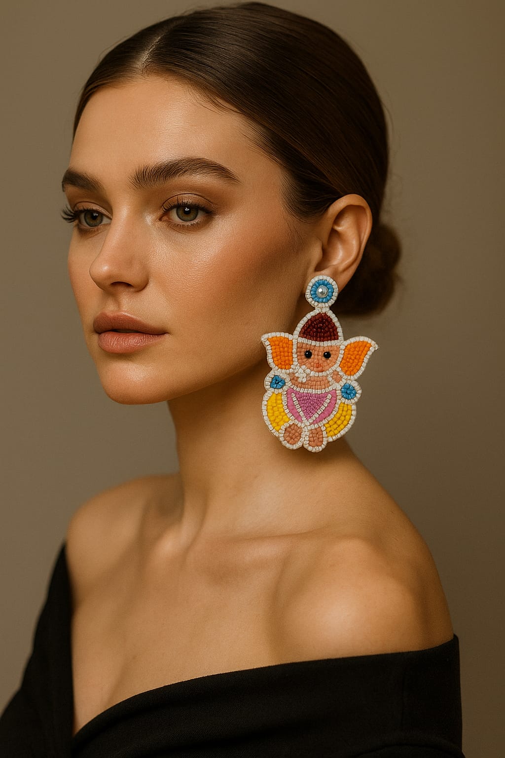 Cute Ganesh Handmade Earring