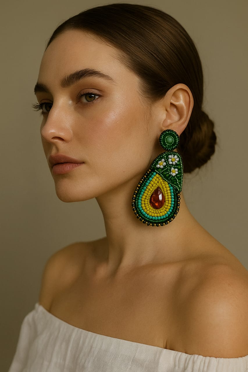 Emerald Bloom Handmade Earring