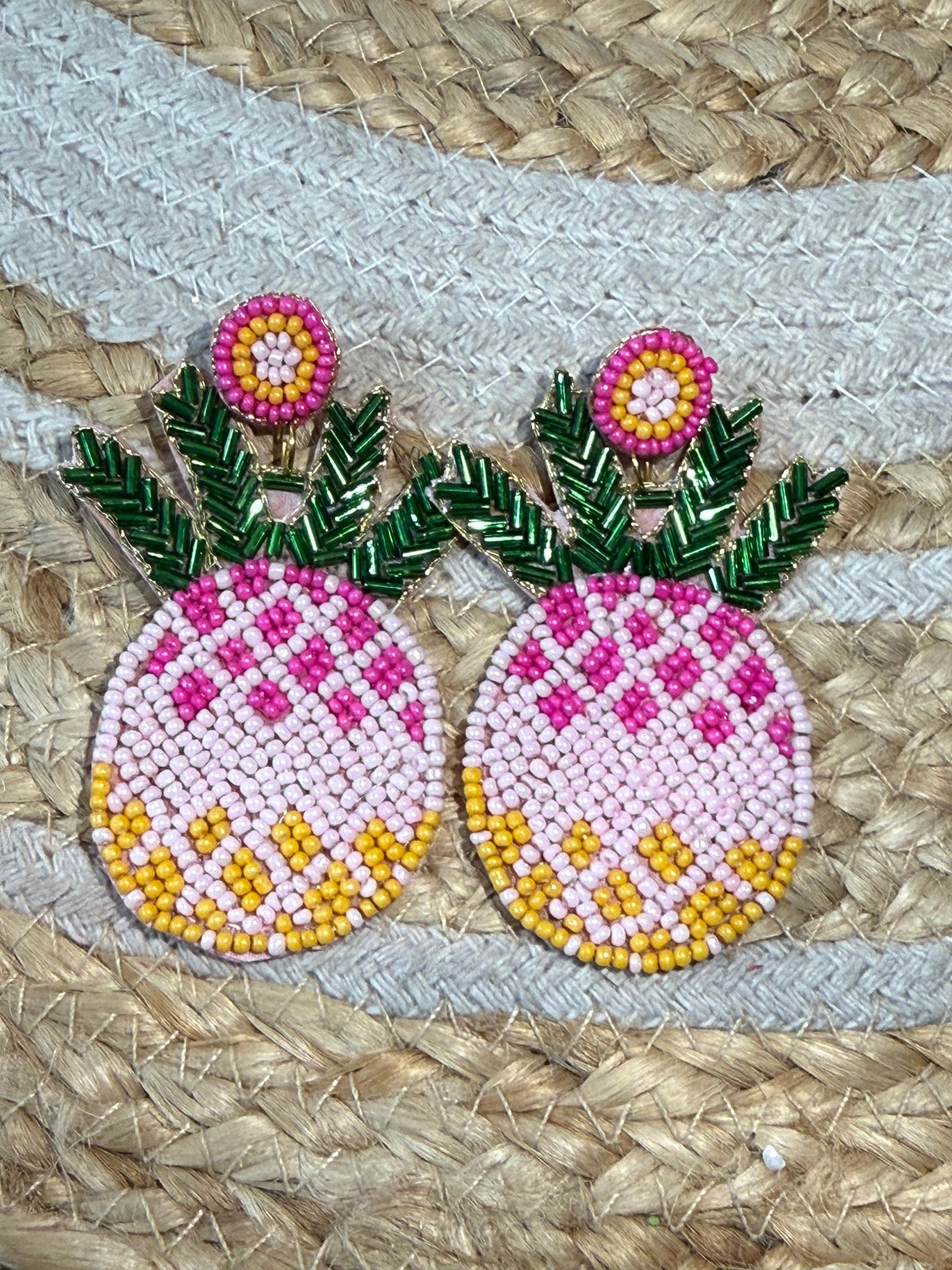 Pineapple Handmade Earring