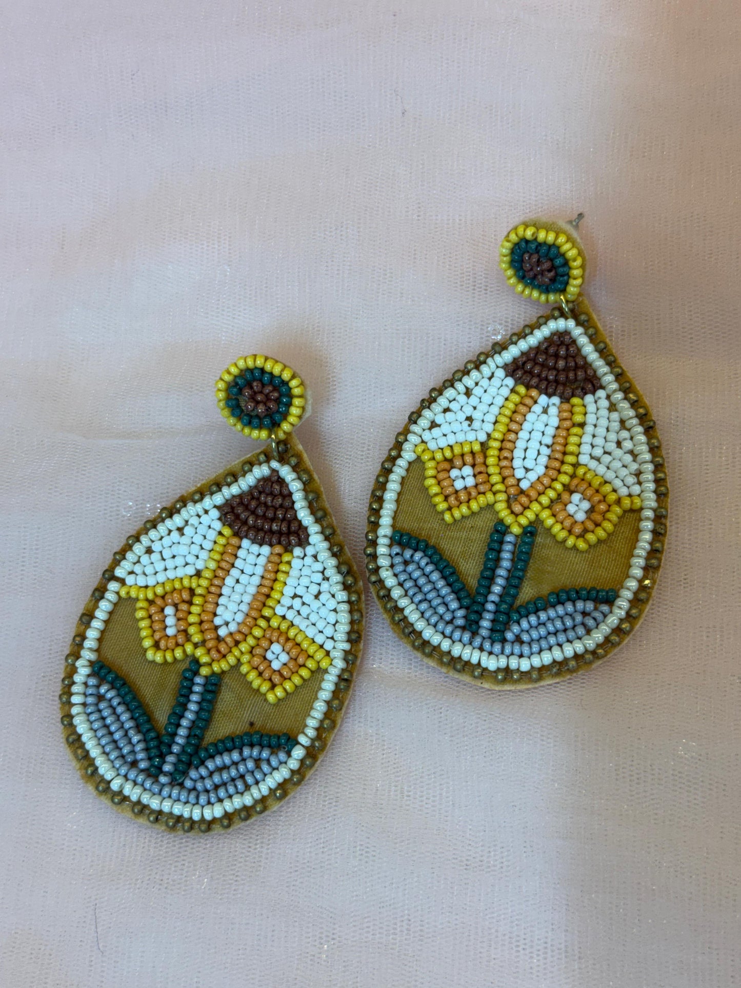 Rustic Bloom Drops Handmade Earring