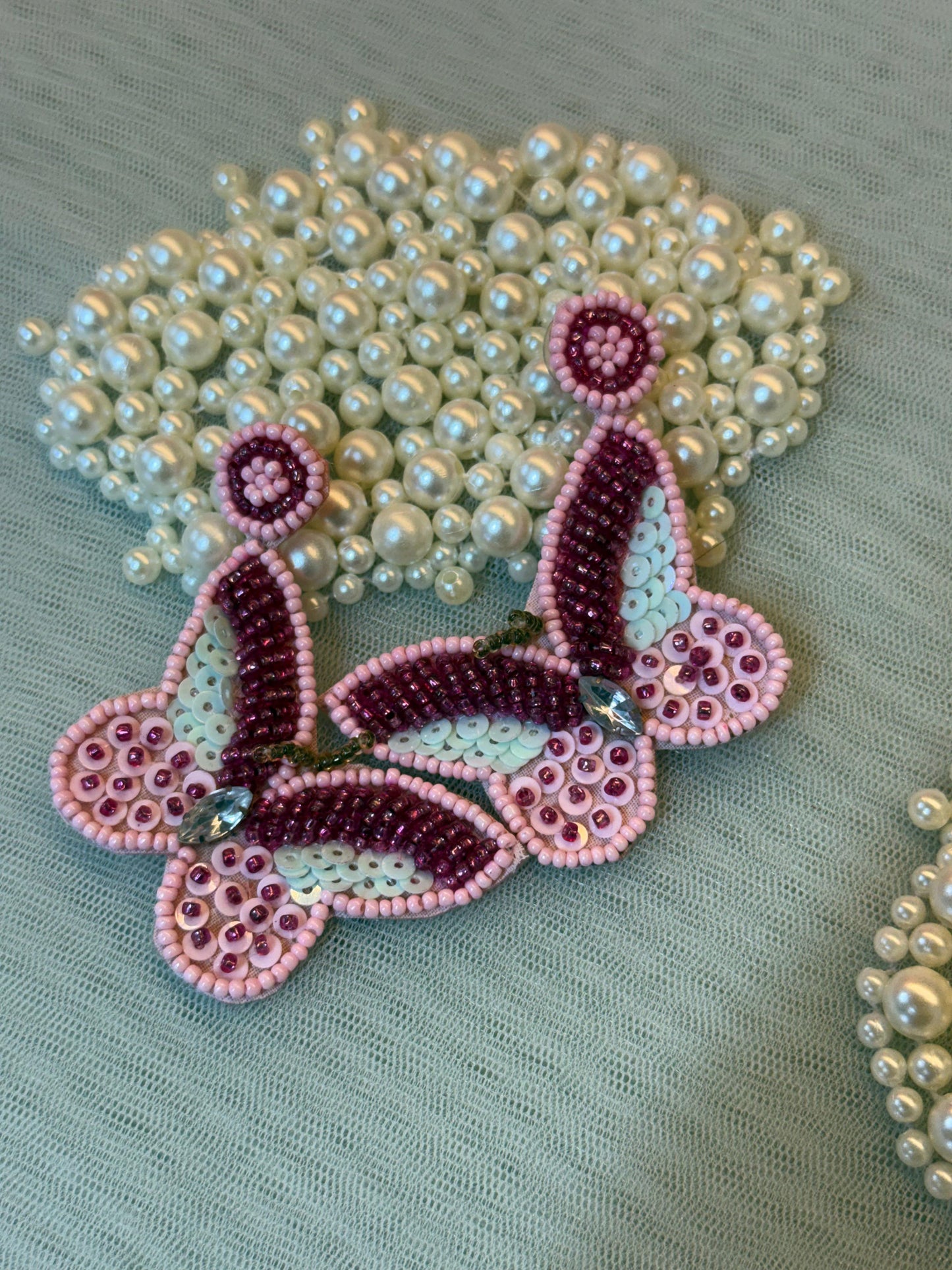 Soft Glam Butterfly Handmade Earring