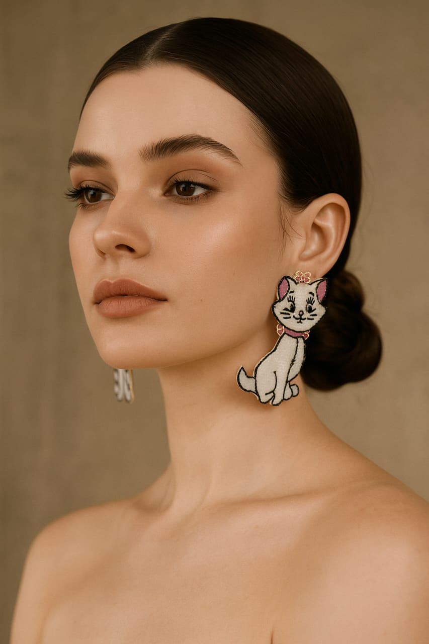 Cat Handmade Earring