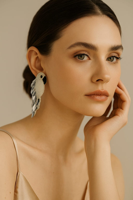 Bird Pearl Handmade Earring