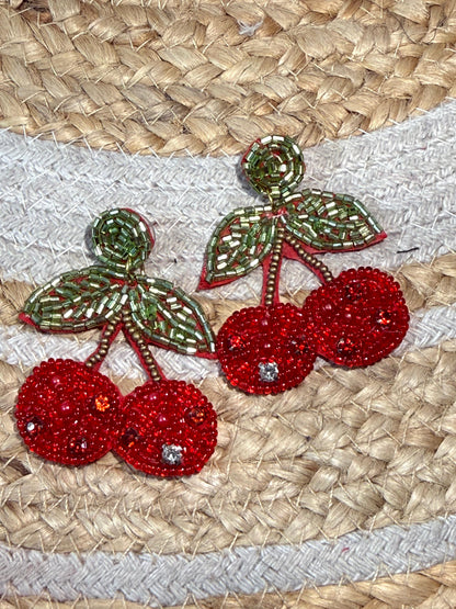 Cherry Handmade Earring