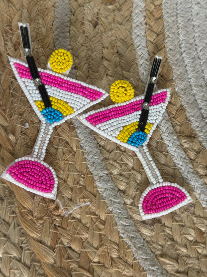 Juice Glass Handmade Earring
