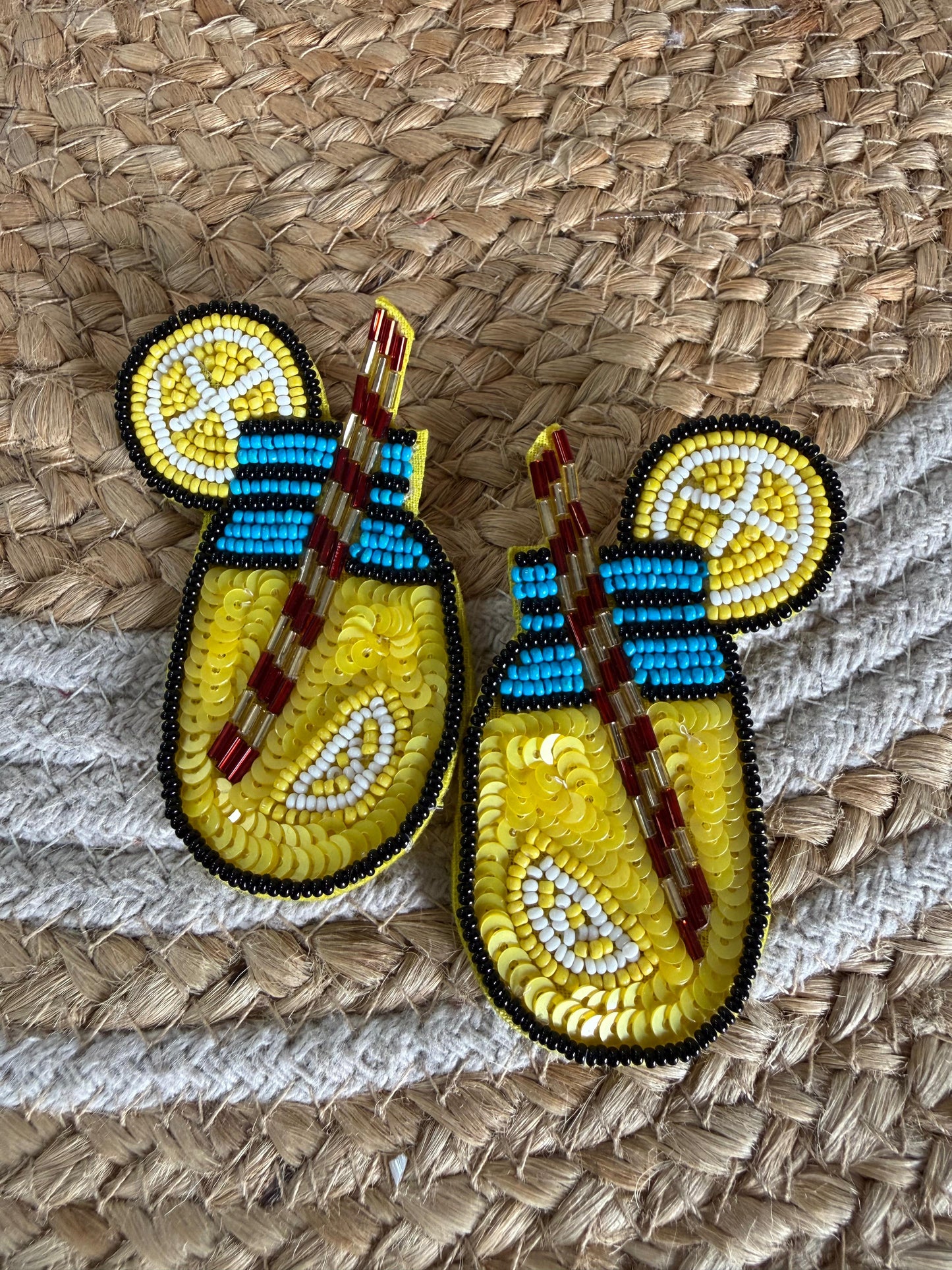 Juice Glass Handmade Earring