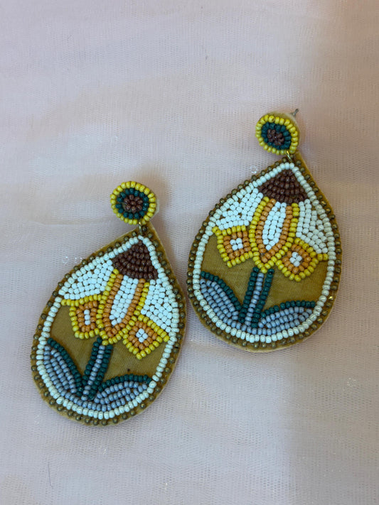 Rustic Bloom Drops Handmade Earring