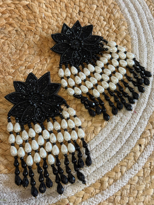 Black Swan Dangles Handmade Earring