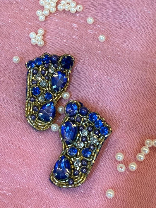 Sapphire Spark Drops Handmade Earring