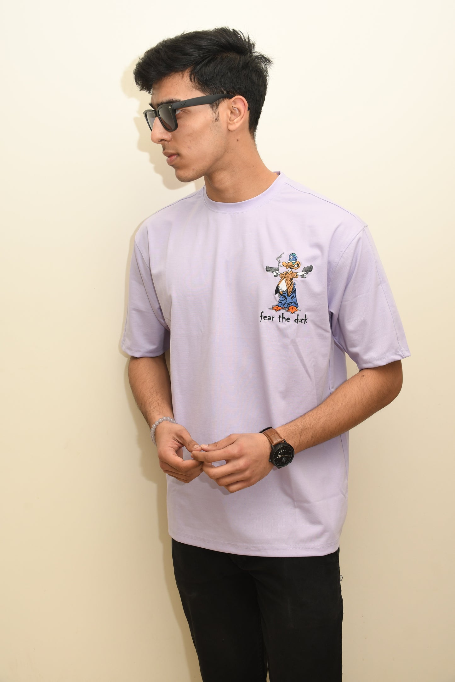 Lavender Don Duck Oversized Tshirt