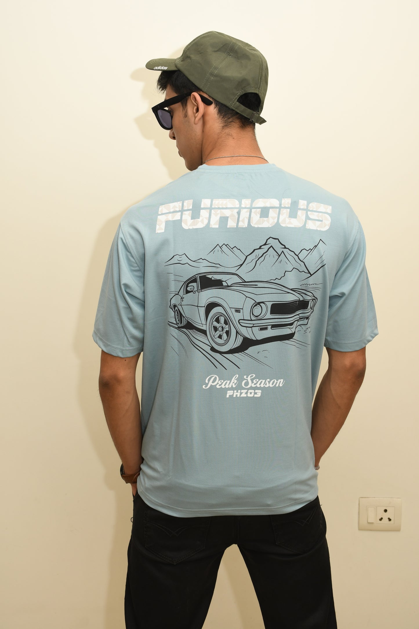 Blue Furious Oversized Tshirt