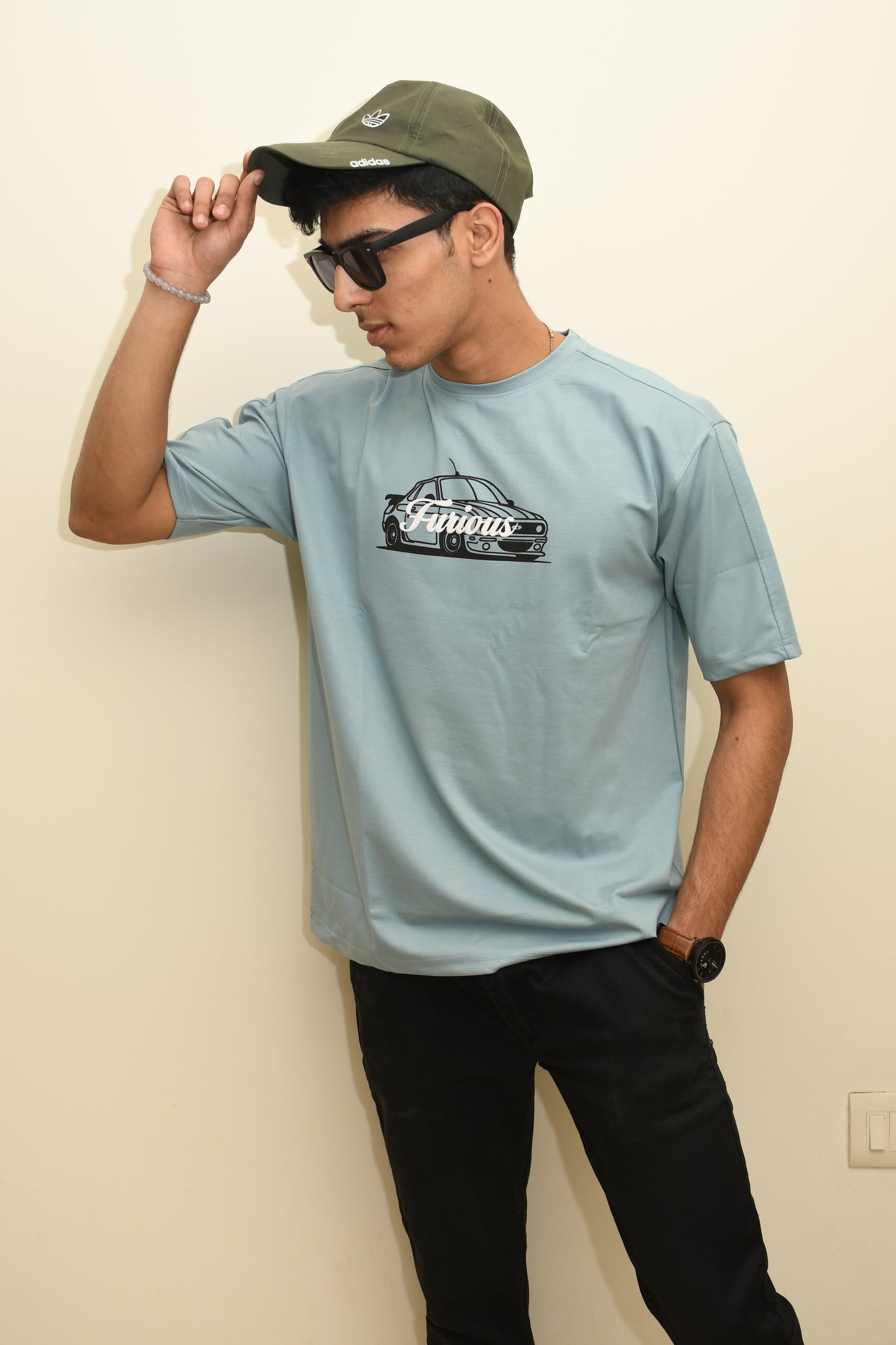 Blue Furious Oversized Tshirt