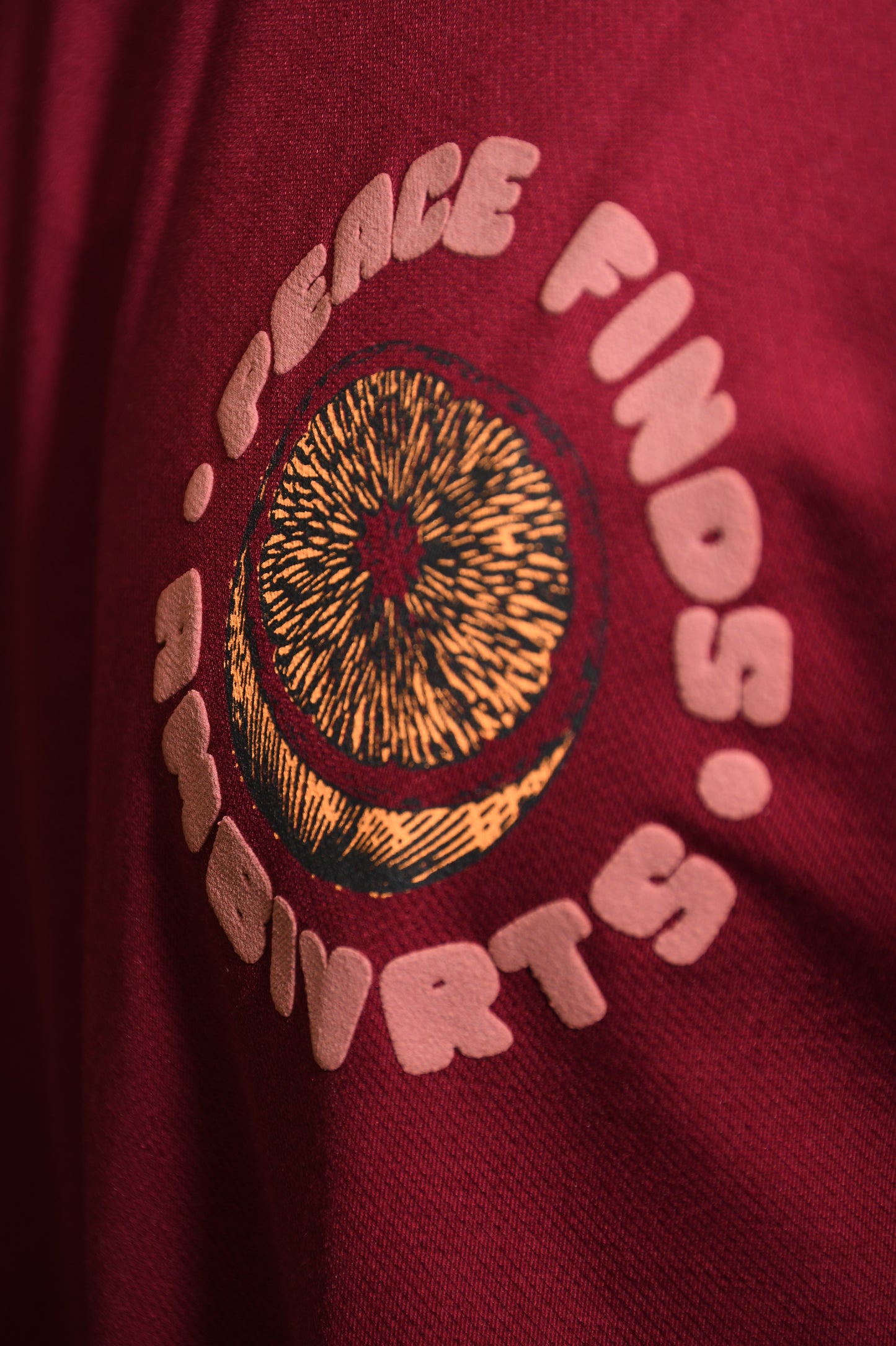 Maroon Peace Oversized Tshirt