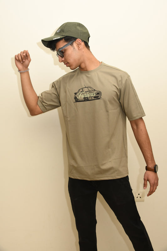 Army Green Furious Oversized Tshirt