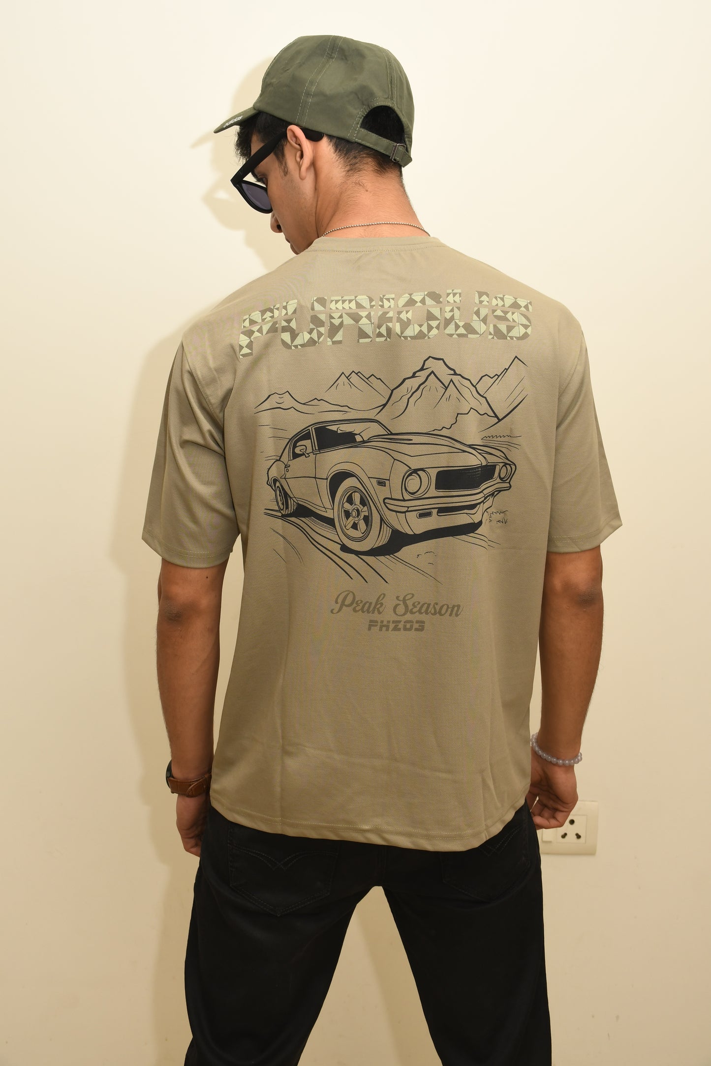 Army Green Furious Oversized Tshirt